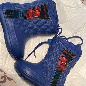 Spiderman Blue Quilted Boots